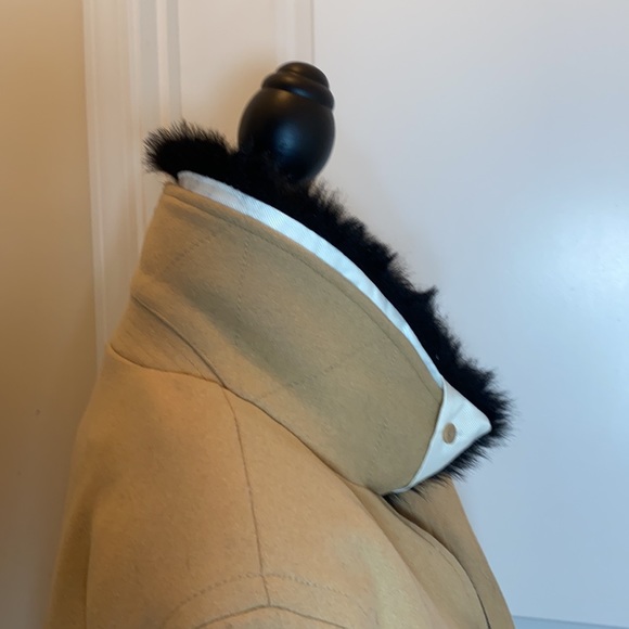 Banana Republic Italian Wool Blend Bomber Jacket w Removable Faux Fur Collar - Picture 8 of 9